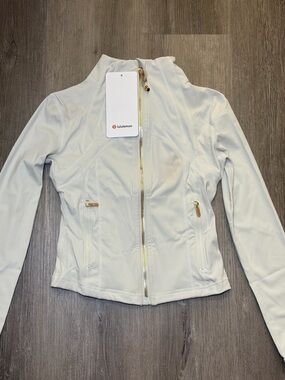 lululemon athletica Cream Zip Front Define Jacket with Gold Zipper XS